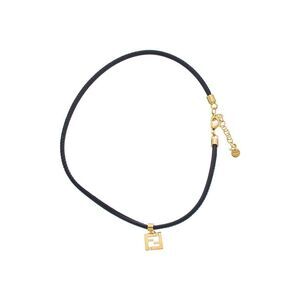 Fendi Forever Leather Bracelet, Black